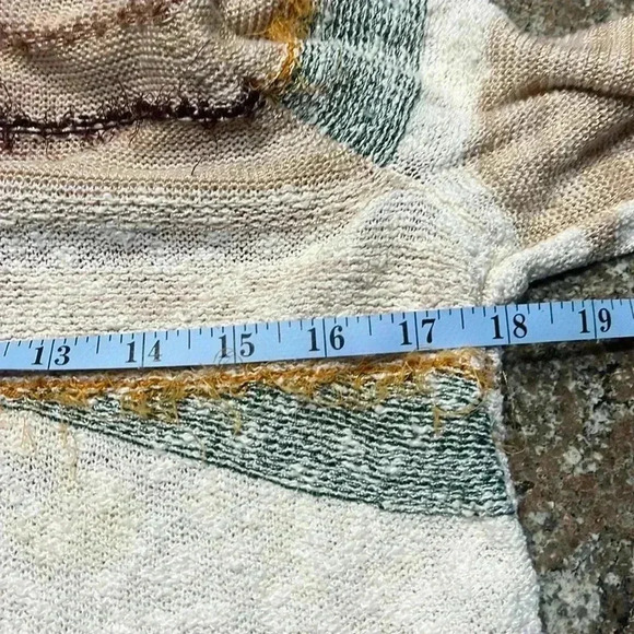 Anthropologie Sparrow Elvra Hoodie Pullover Neutral Geometric Pattern Sz M - Picture 7 of 11